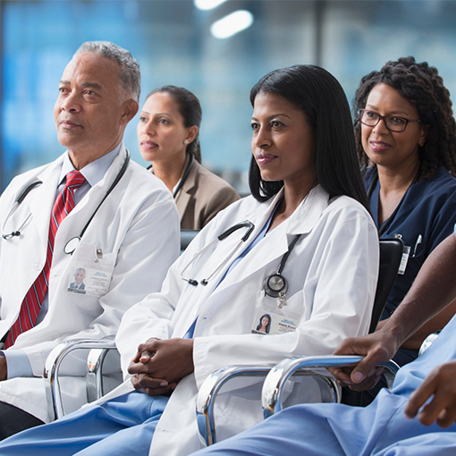 Medical Staff Looking Forward