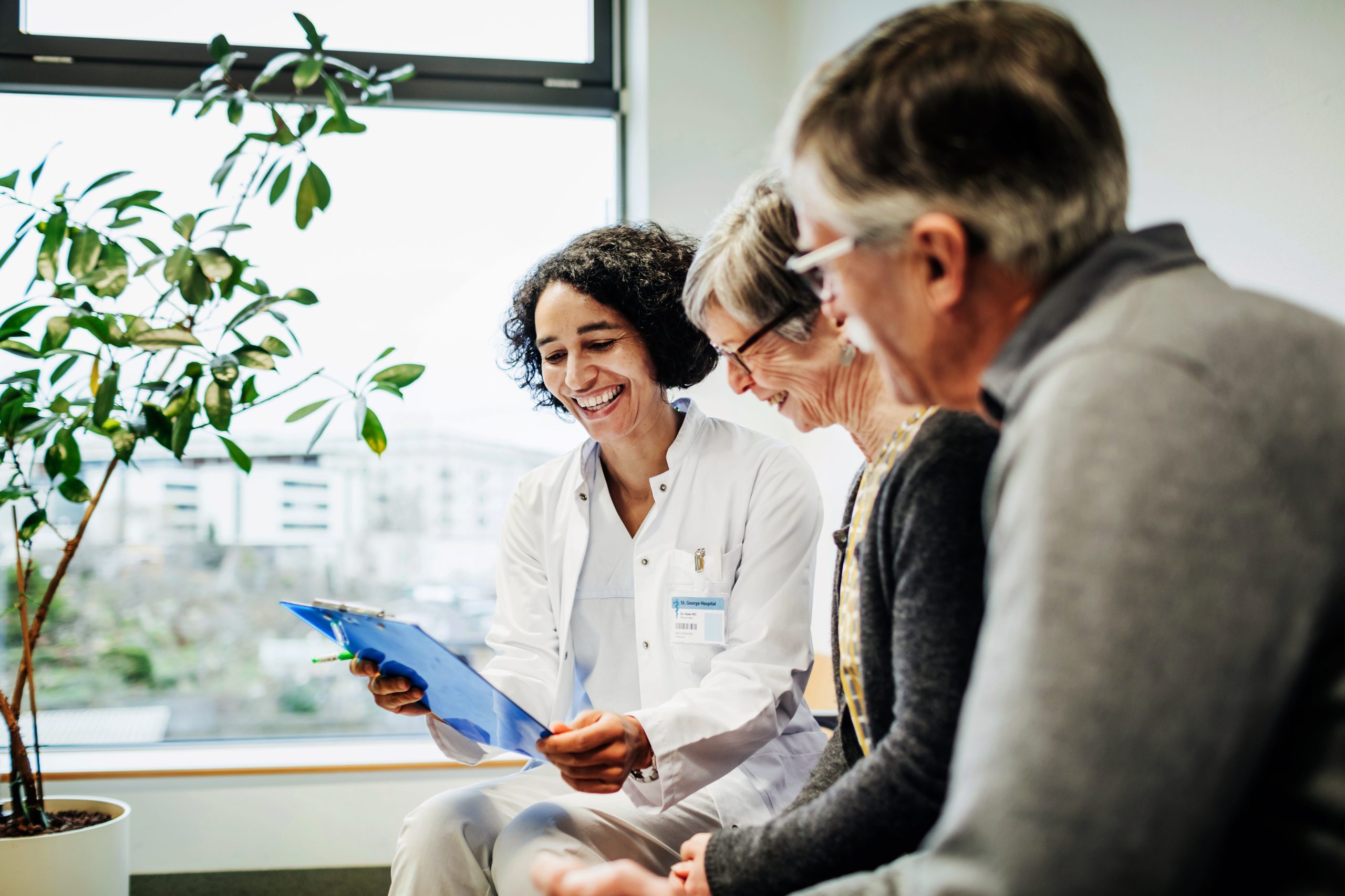 Doctor in the Clinic with Patients