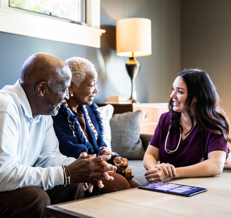 adult-couple-with- doctor.jpg Adult Couple With a Doctor