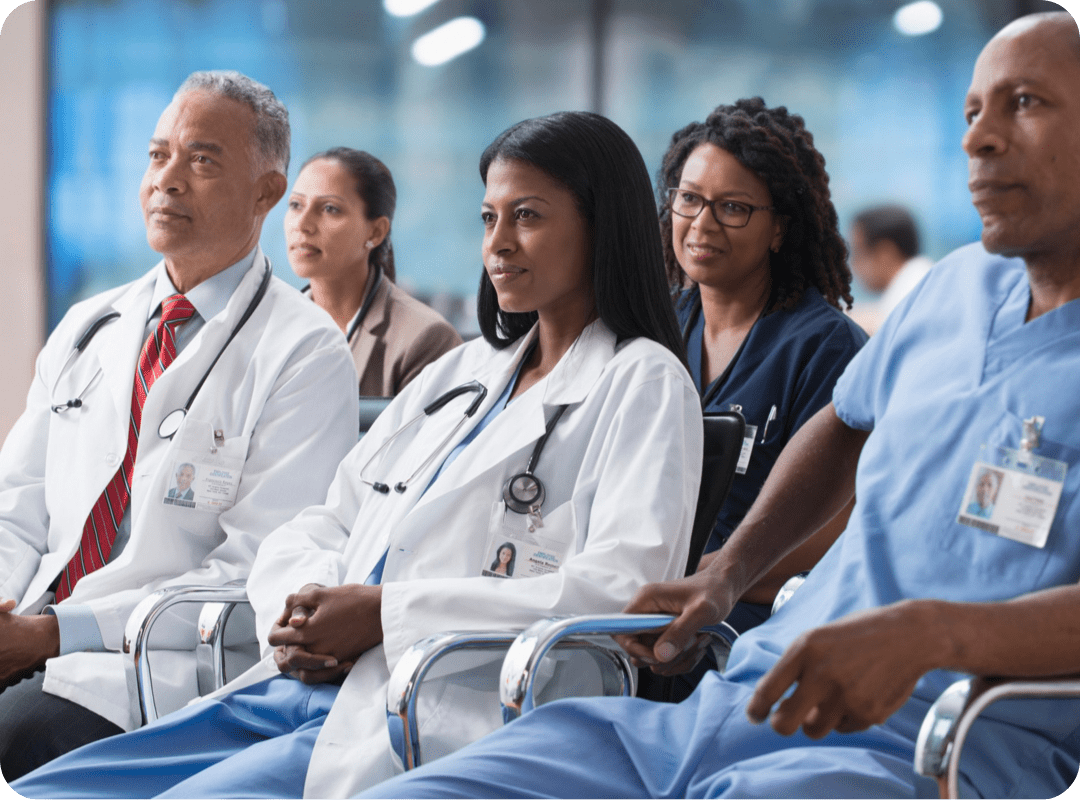 Medical Staff Looking Forward